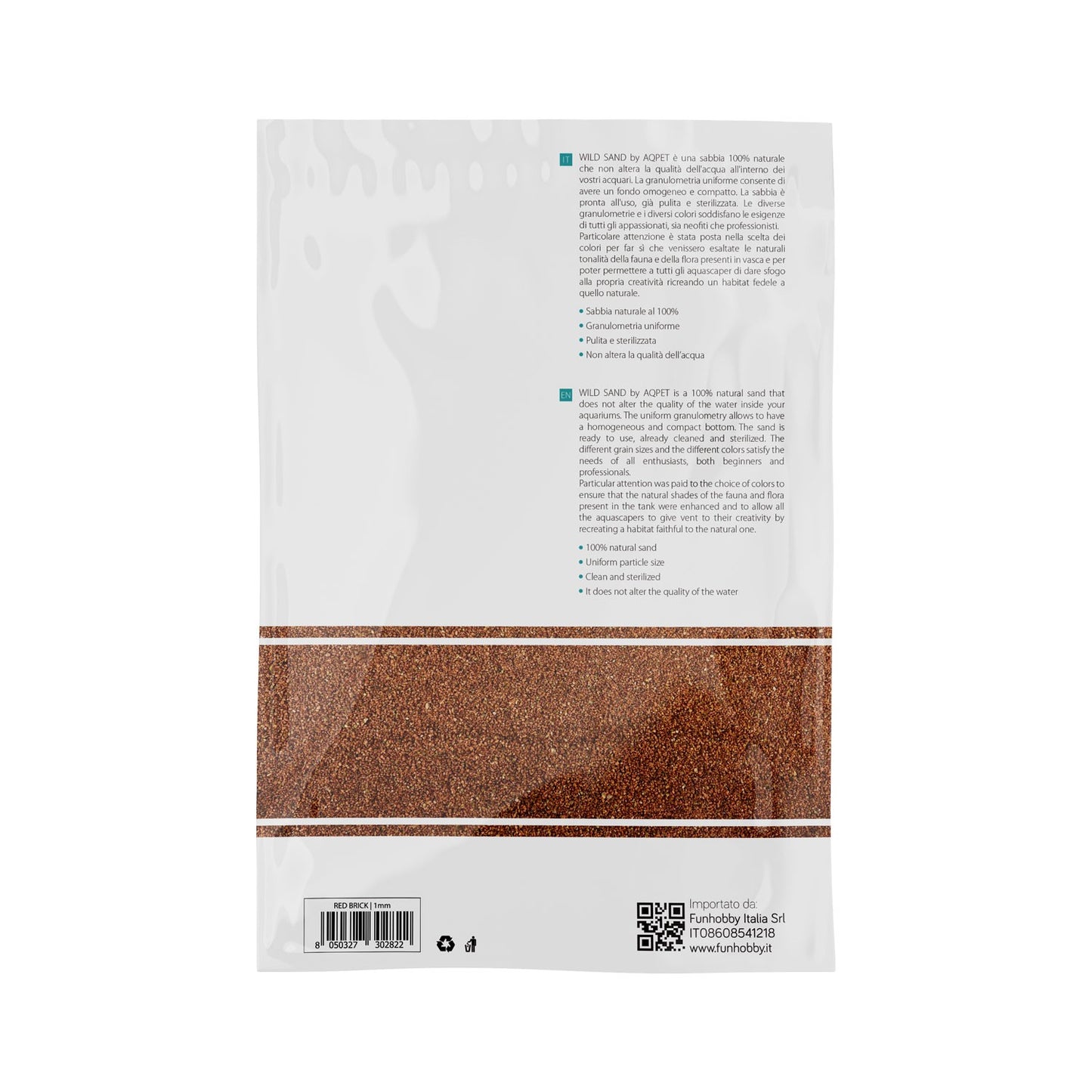 Aqpet Wild Sand Sabbia Naturale Per Acquari D'Acqua Dolce