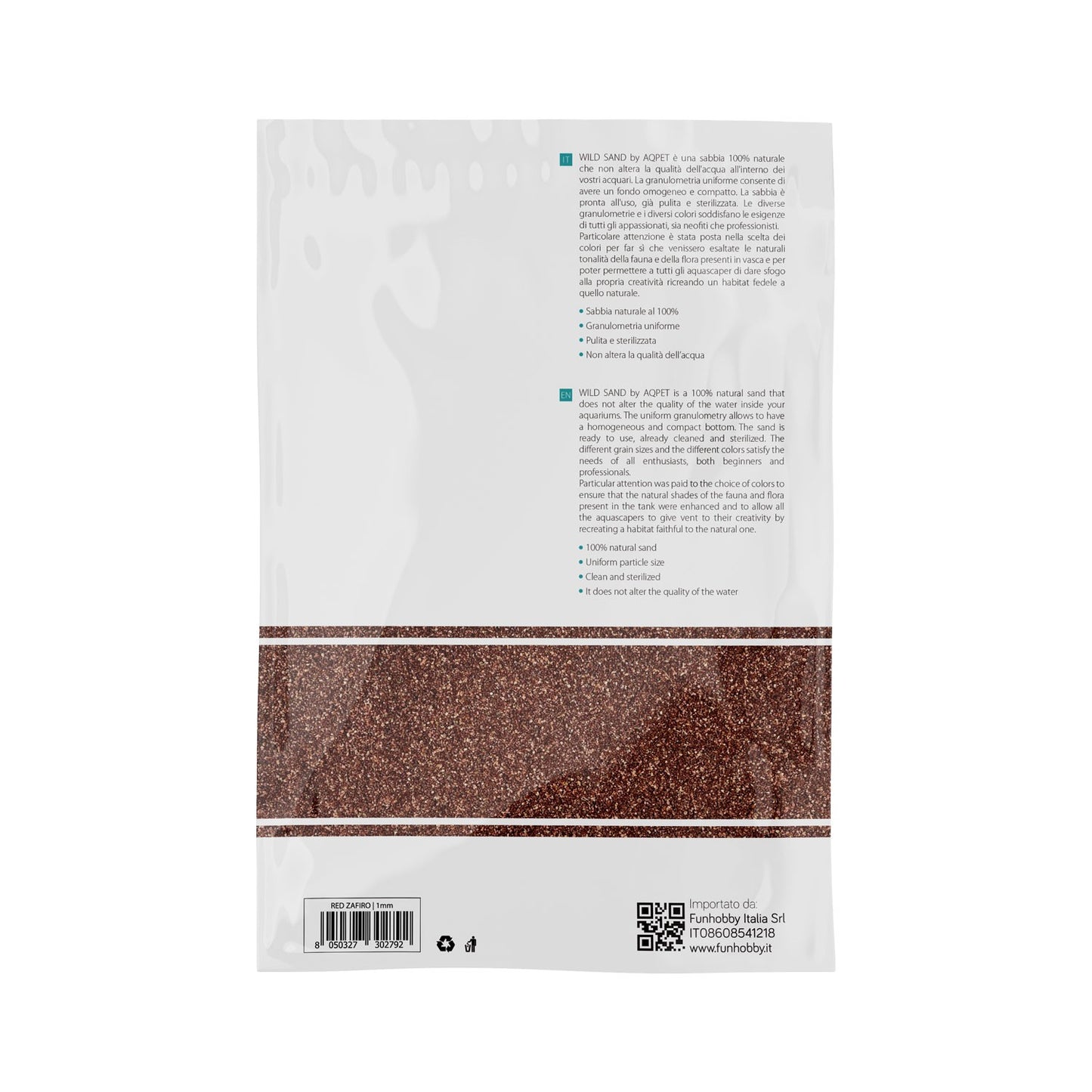 Aqpet Wild Sand Sabbia Naturale Per Acquari D'Acqua Dolce