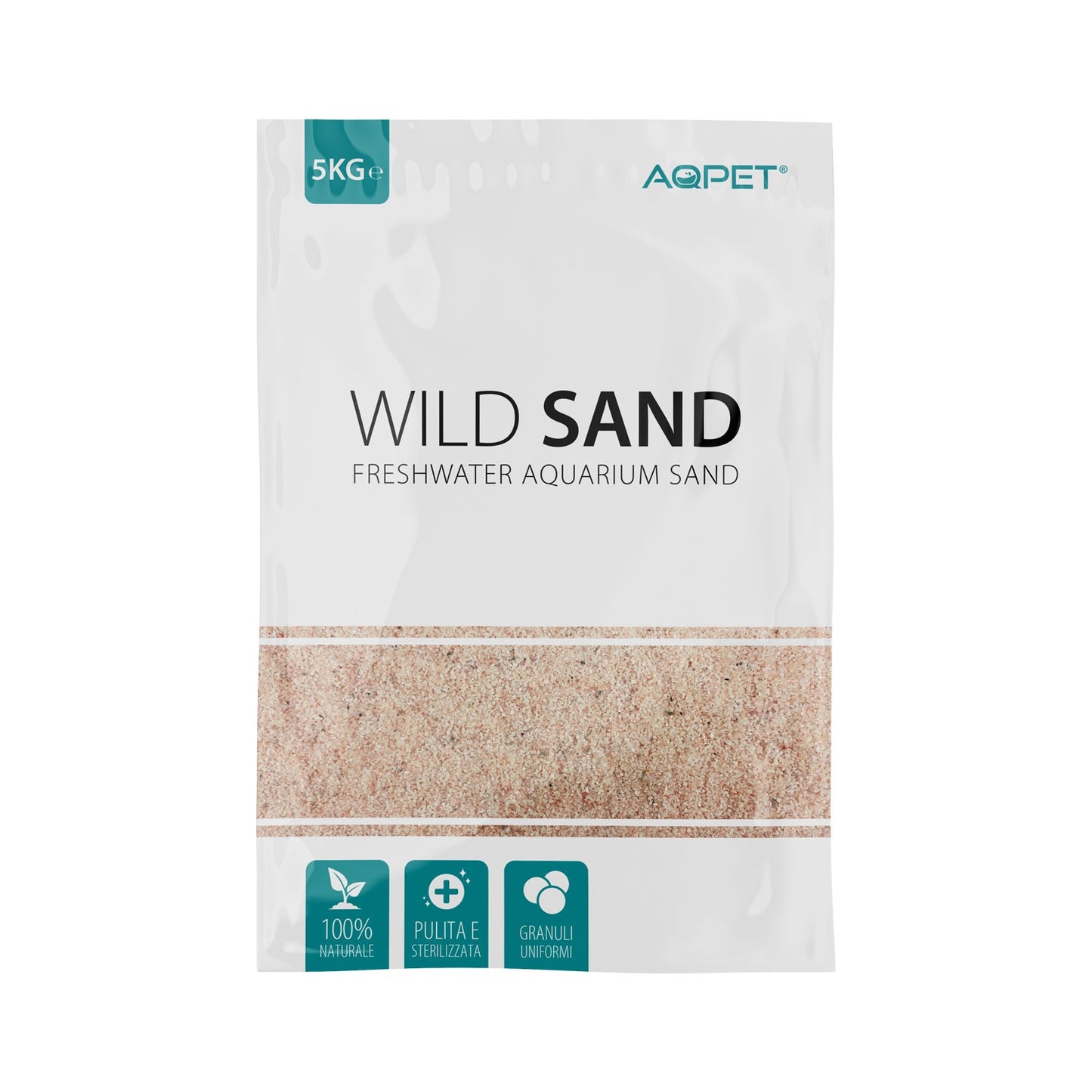 Aqpet Wild Sand Sabbia Naturale Per Acquari D'Acqua Dolce