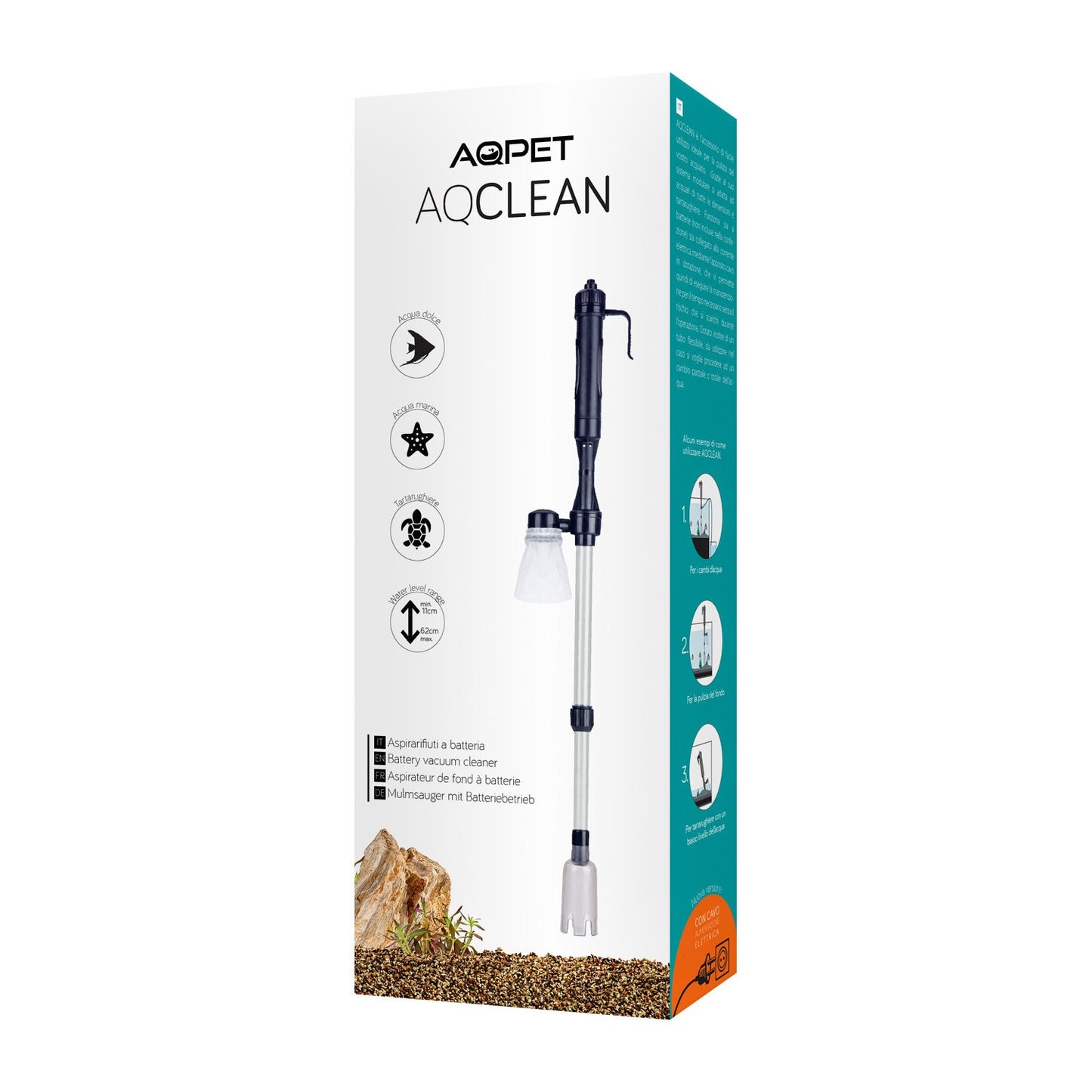 Aqpet AQClean Aspirarifiuti A Batteria Con Alimentatore