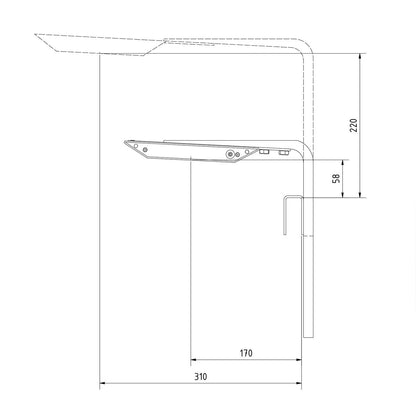 AquaMedic Aquarius Plus Holder BW Supporto Bordo Vasca
