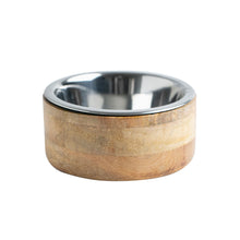 AqpetFriends Ciotola Nature In Acciaio Inox Con Supporto In Legno