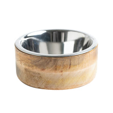 AqpetFriends Ciotola Nature In Acciaio Inox Con Supporto In Legno
