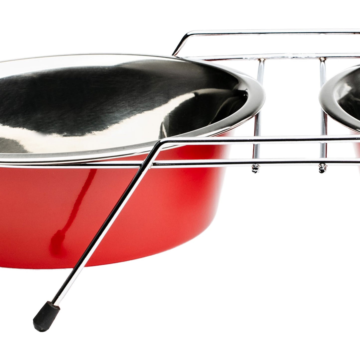 AqpetFriends Doppia Ciotola Red In Acciaio Inox Con Supporto Antiscivolo