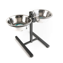 AqpetFriends Upper Doppia Ciotola In Acciaio Inox Con Supporto Regolabile Ad H