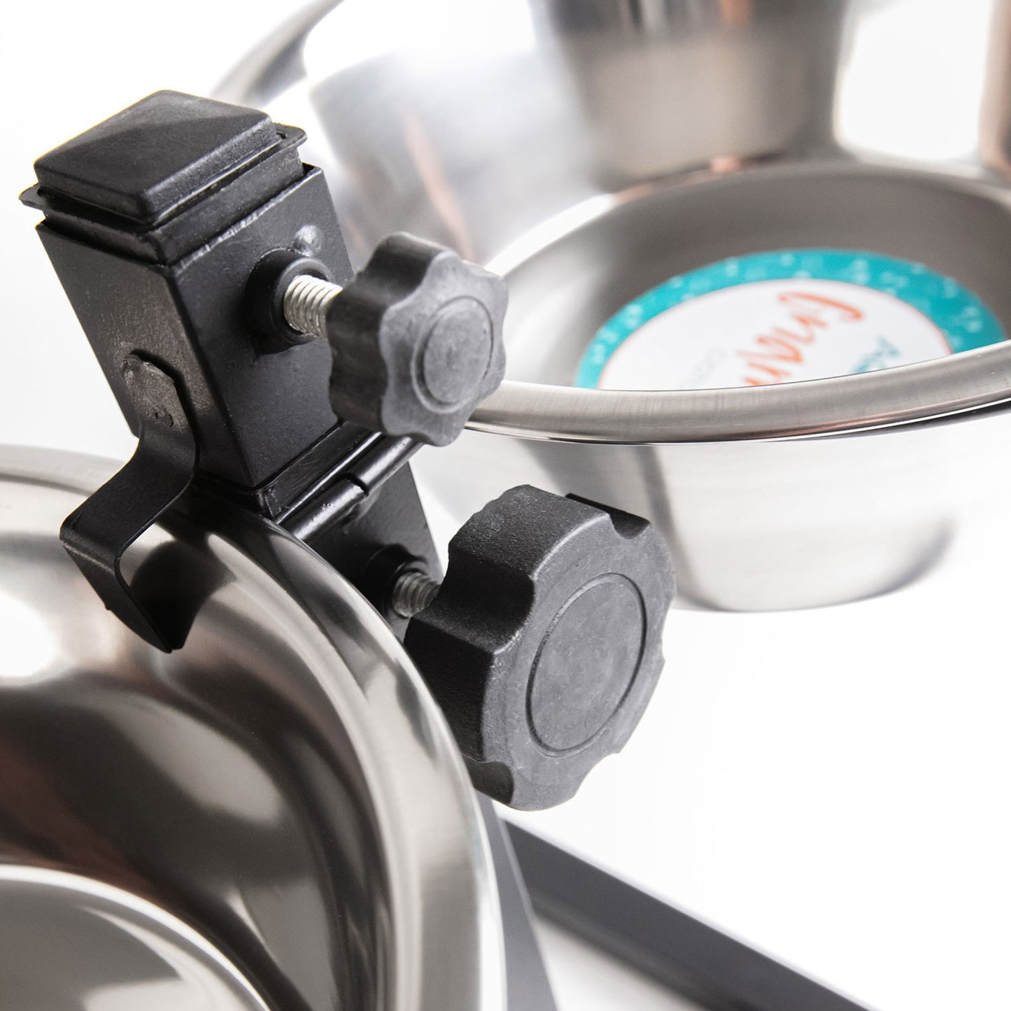 AqpetFriends Upper Doppia Ciotola In Acciaio Inox Con Supporto Regolabile Ad H
