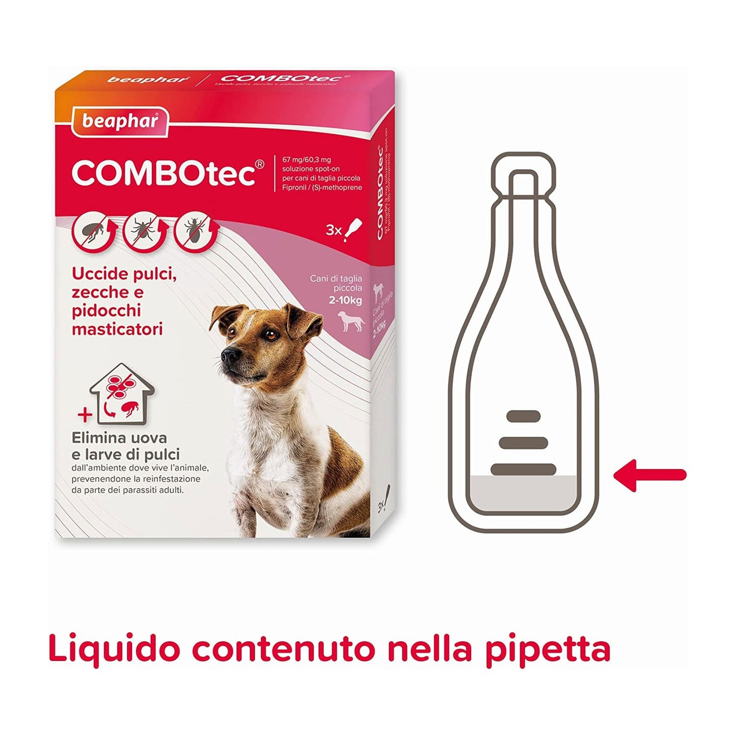 Beaphar COMBOtec Cane Antiparassitario per la rimozione di pulci zecche e pidocchi