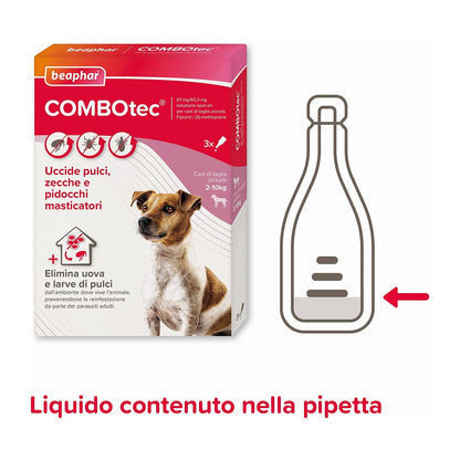 Beaphar COMBOtec Cane Antiparassitario per la rimozione di pulci zecche e pidocchi