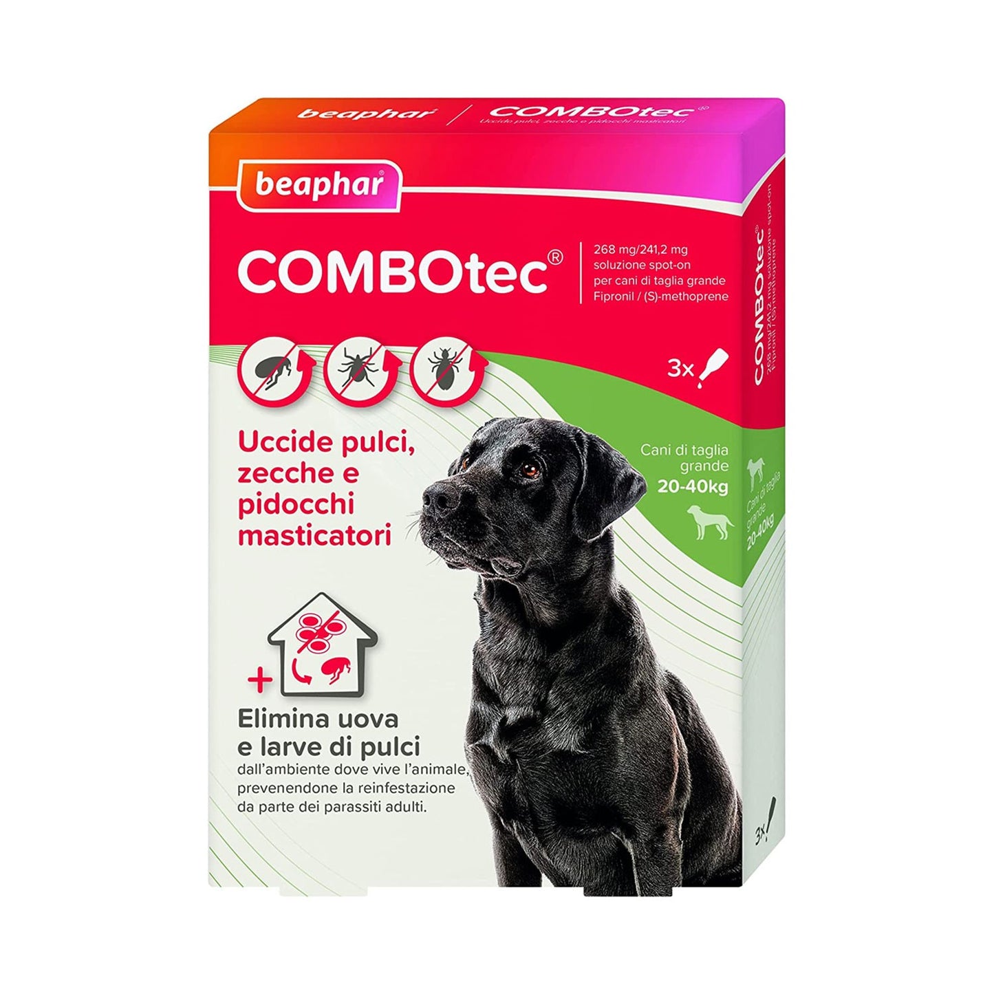 Beaphar COMBOtec Cane Antiparassitario per la rimozione di pulci zecche e pidocchi