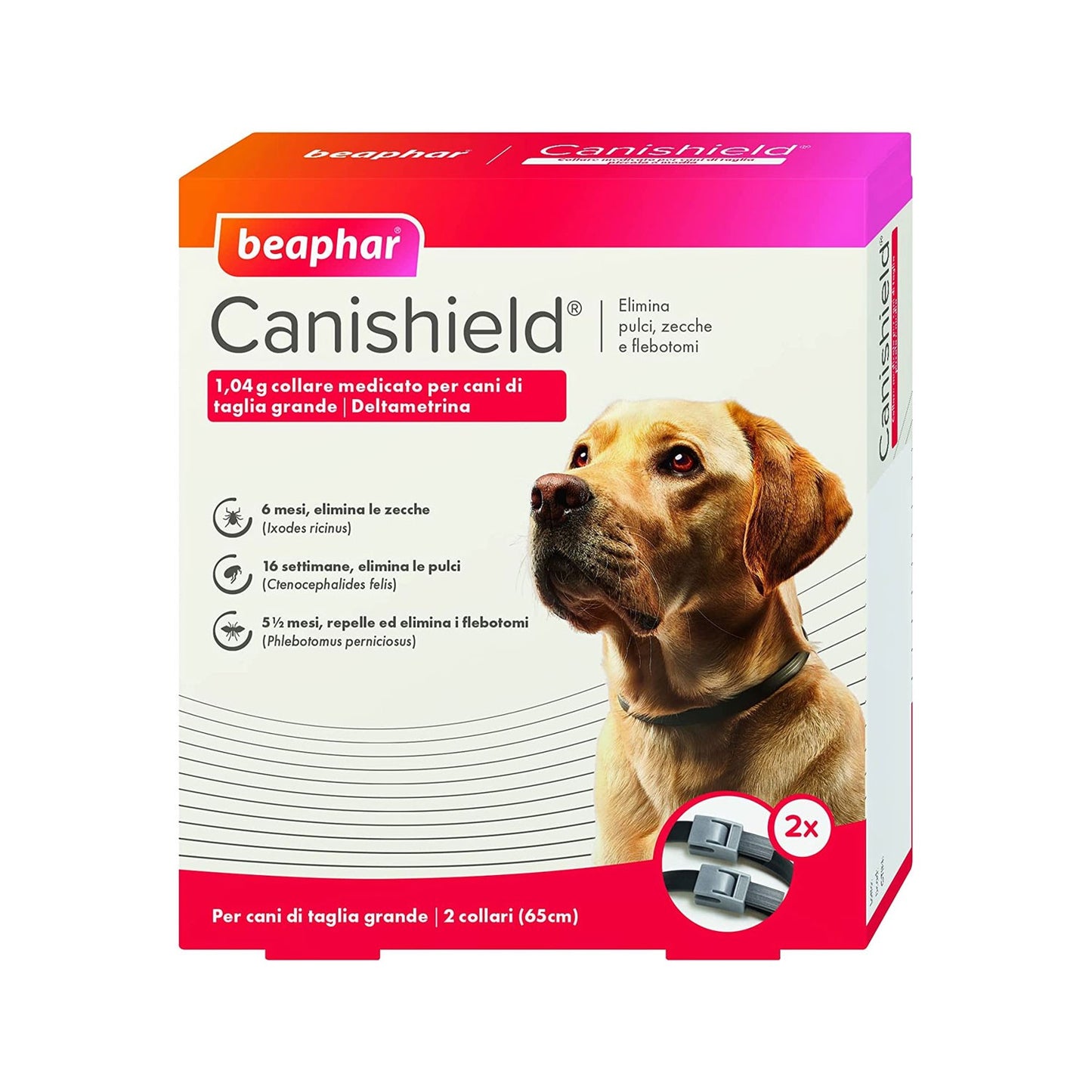 Beaphar Collare Antiparassitario Canishield per cani contro pulci zecche pappataci