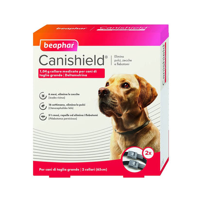 Beaphar Collare Antiparassitario Canishield per cani contro pulci zecche pappataci