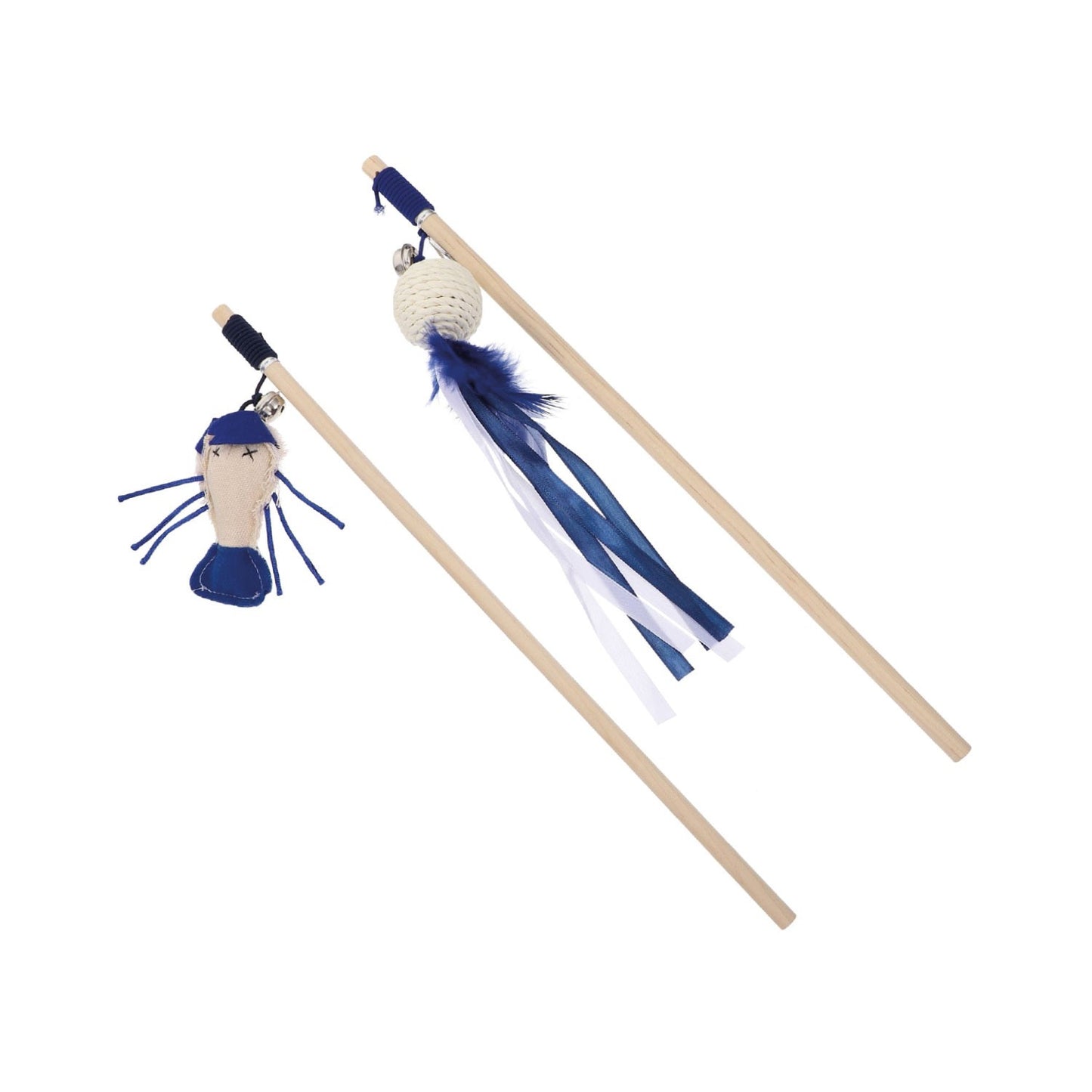 AqpetFriends Cat Toy Bastoncino Con Giochino Blu E Campanella