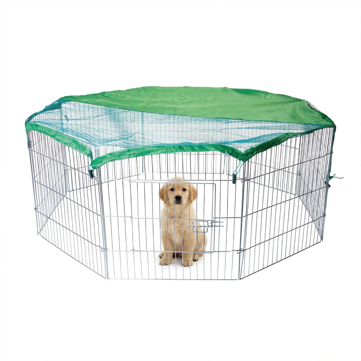 AqpetFriends Petplaypen Recinto Per Animali In Ferro Con Rete Parasole Misura 60x60 cm