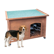 AqpetFriends Baita Cuccia In Legno per Cane Con Tetto Apribile