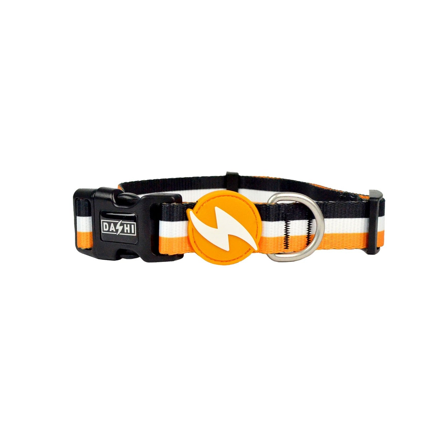 Dashi Stripes3 Arancione/Nero Collare per Cani