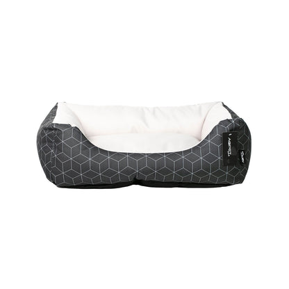 AqpetFriends Cushy Street Grid Black Bed Cuccia Per Cane Super Imbottita