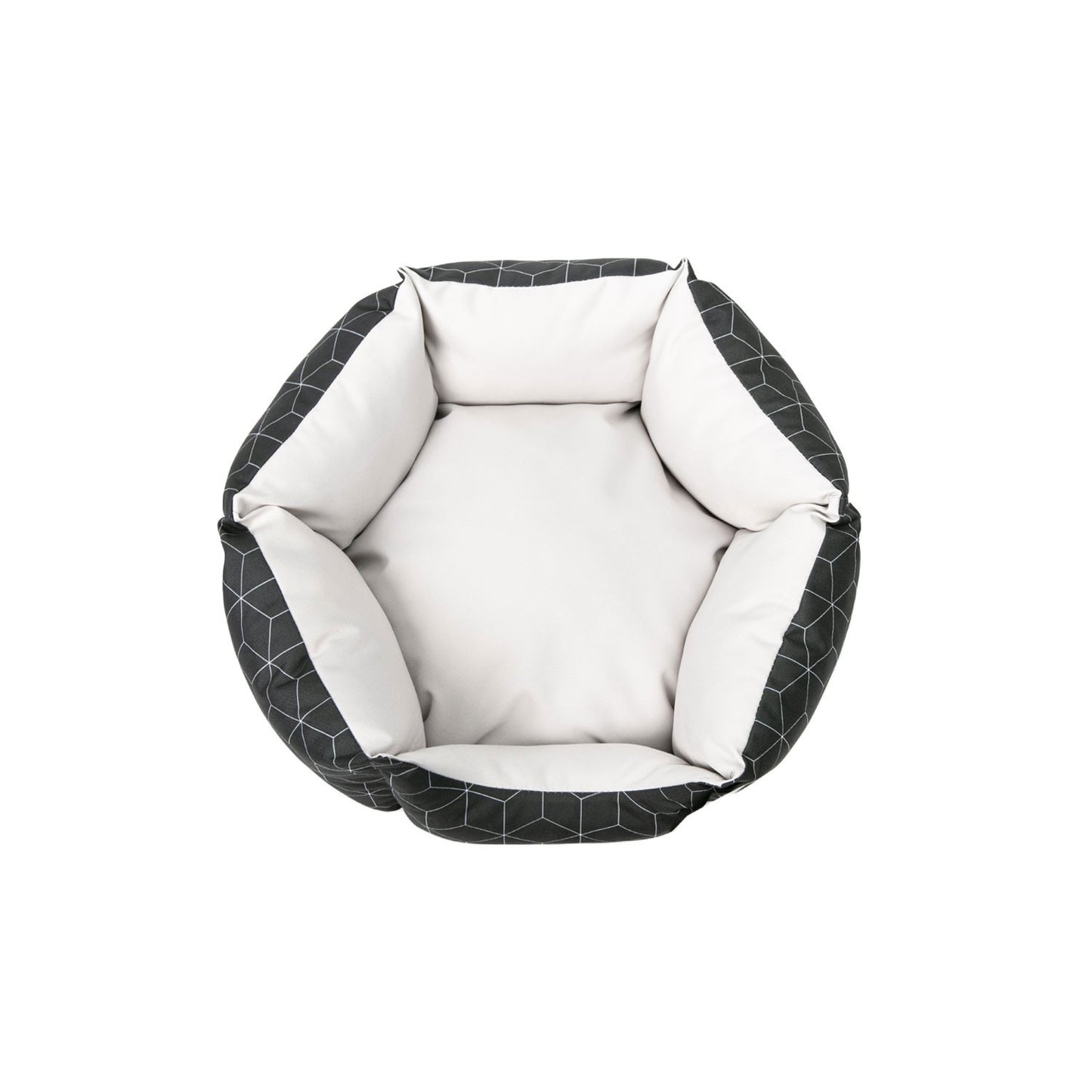 AqpetFriends Cushy Street Grid Black Lounge Cuccia Per Cane Super Imbottita