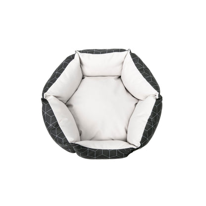 AqpetFriends Cushy Street Grid Black Lounge Cuccia Per Cane Super Imbottita