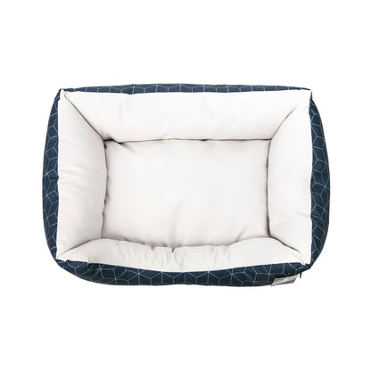 AqpetFriends Cushy Street Grid Blue Bed Cuccia Per Cane Super Imbottita
