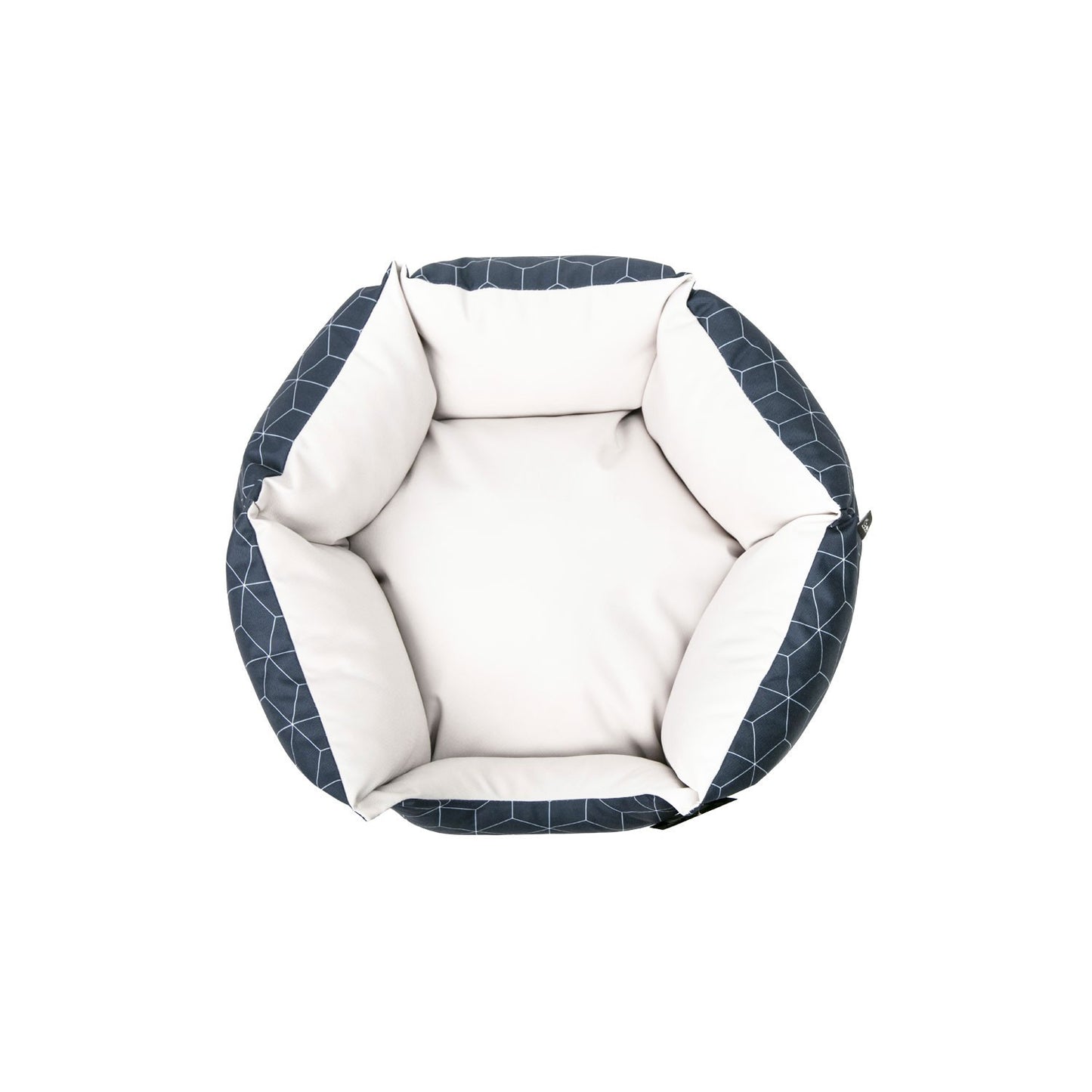 AqpetFriends Cushy Street Grid Blue Lounge Cuccia Per Cane Super Imbottita