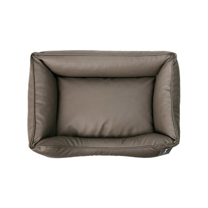 AqpetFriends Cushy Vintage Coffee Bed Cuccia Per Cane In Pelle Artificiale