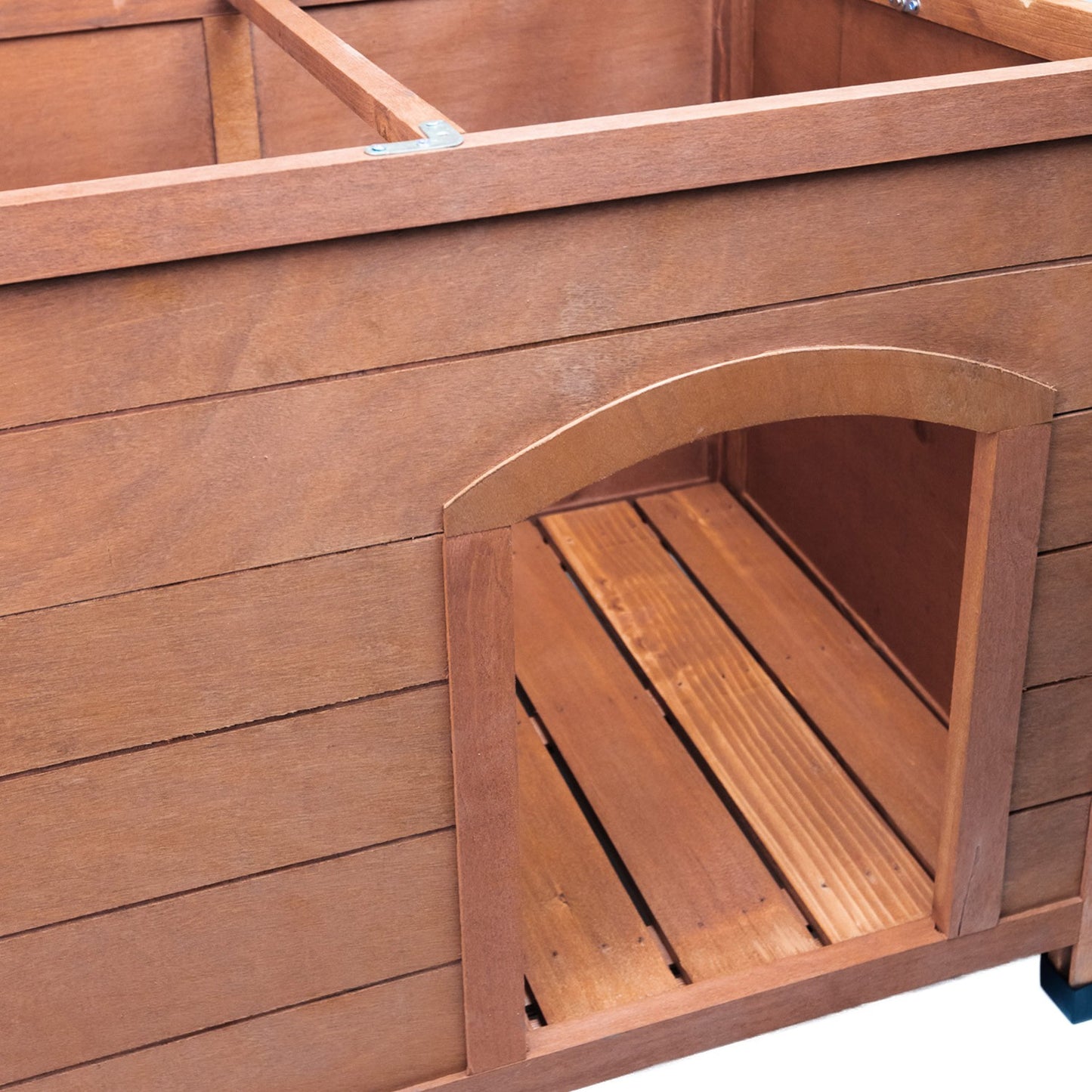 AqpetFriends Baita Cuccia In Legno per Cane Con Tetto Apribile