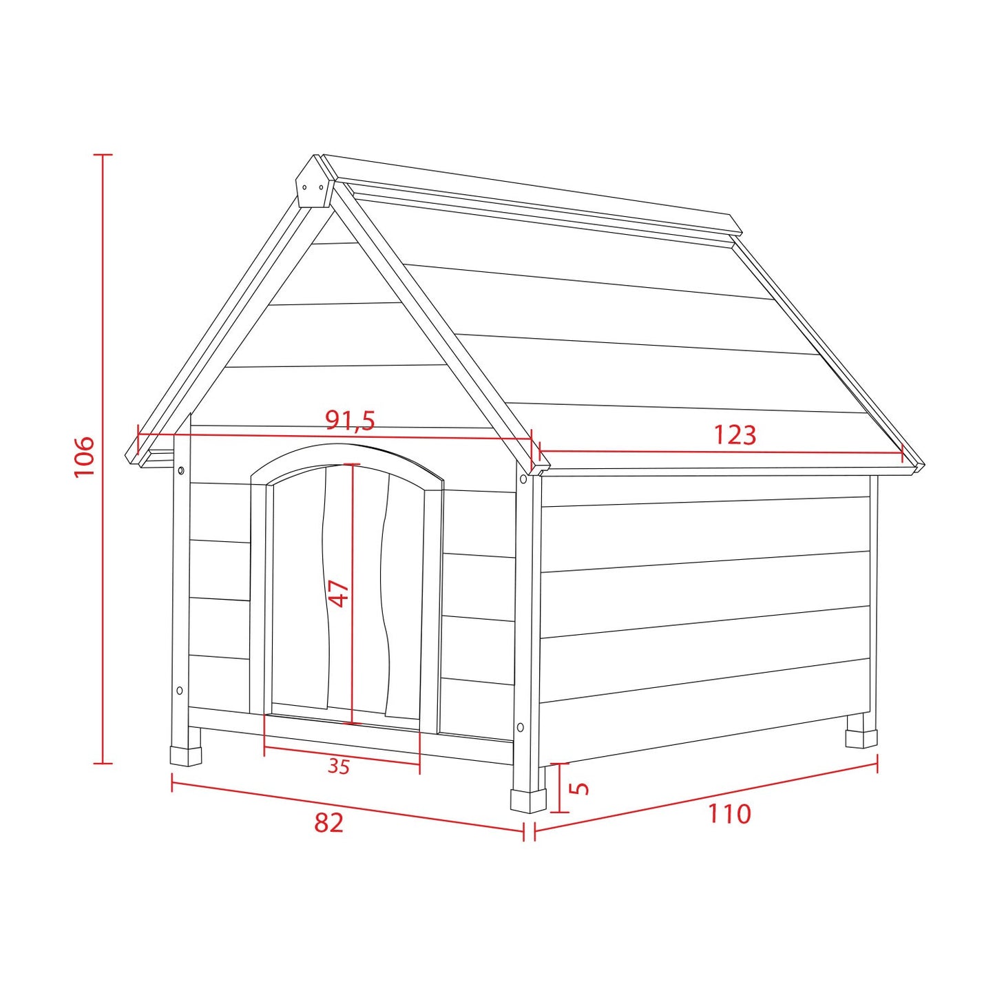 AqpetFriends Suite Cuccia In Legno per Cane Con Tenda Termica