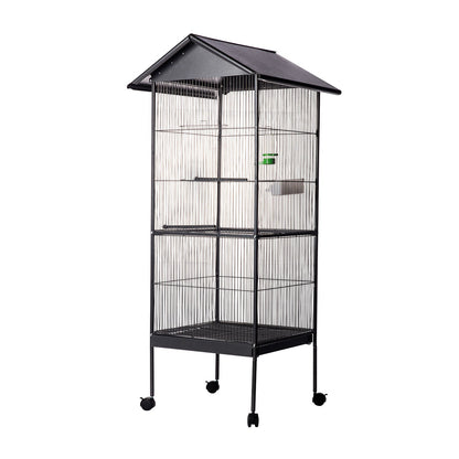 AqpetFriends Birdcage Voliera Completa Per Uccelli Con Tetto Parapioggia Misura 154X52X52 Cm