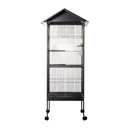 AqpetFriends Birdcage Voliera Completa Per Uccelli Con Tetto Parapioggia Misura 154X52X52 Cm