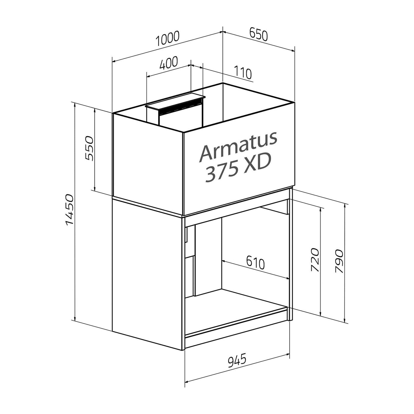 AquaMedic Armatus XD Series Acquario Marino Con Supporto E Sistema Di Filtraggio