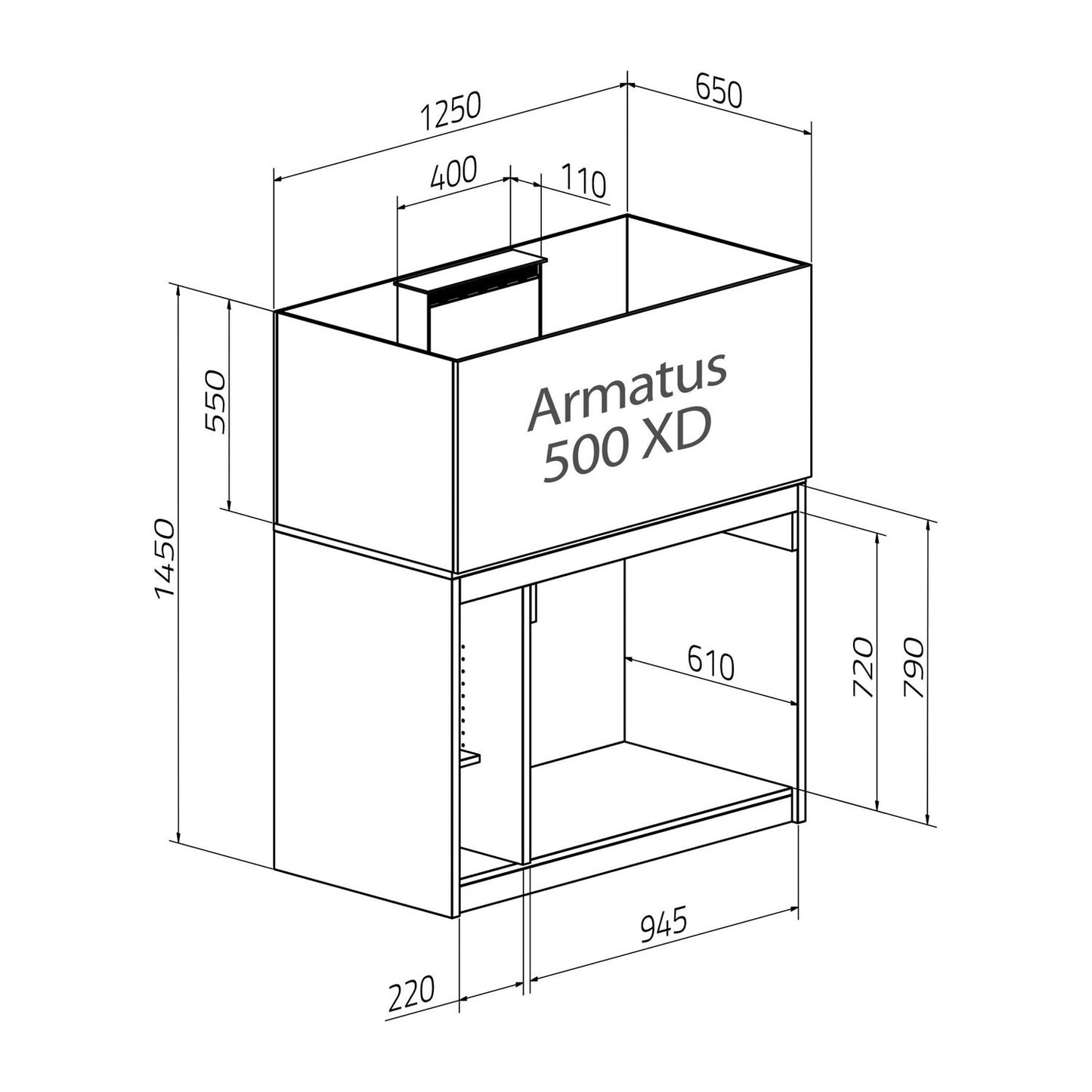 AquaMedic Armatus XD Series Acquario Marino Con Supporto E Sistema Di Filtraggio