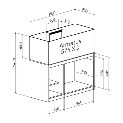 AquaMedic Armatus XD Series Acquario Marino Con Supporto E Sistema Di Filtraggio
