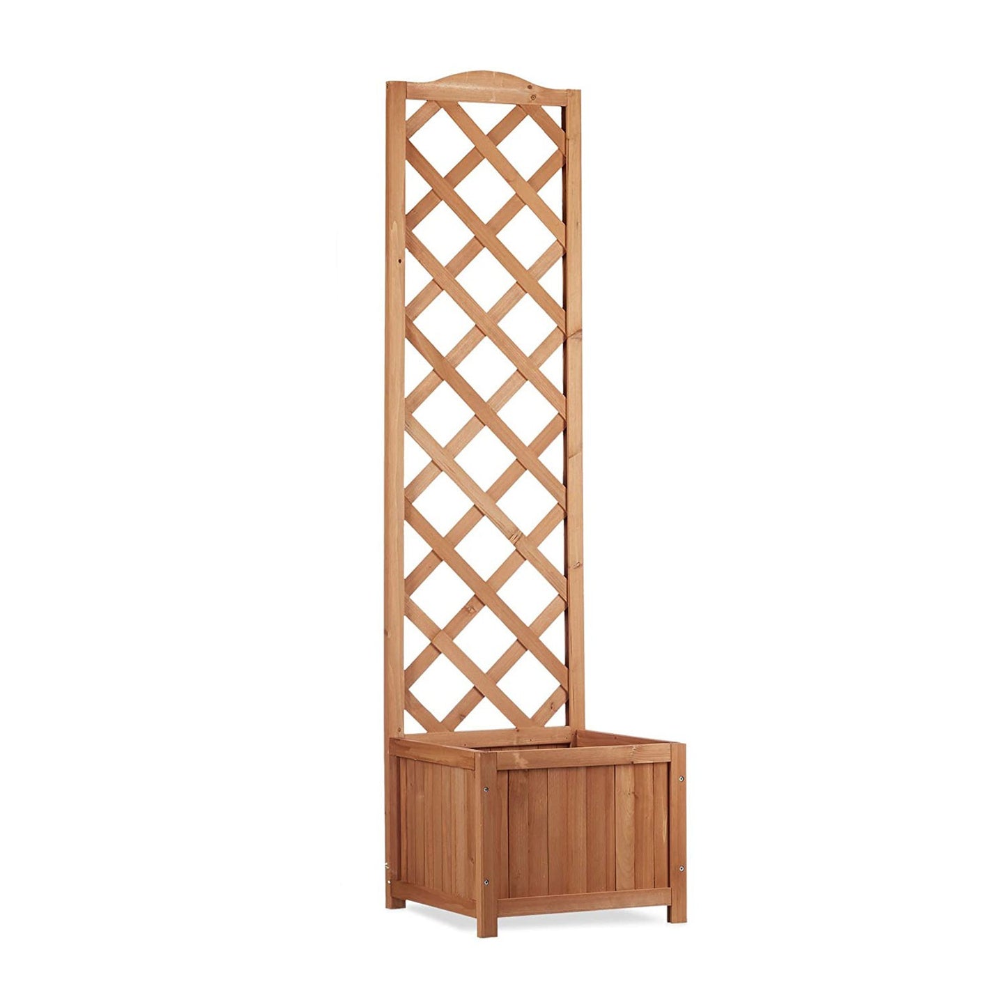 Flur Nymphea Fioriera Da Giardino Con Pannello Grigliato In Legno Large 160X40X40 CM