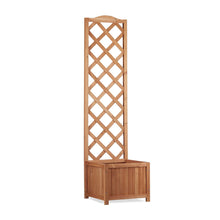 Flur Nymphea Fioriera Da Giardino Con Pannello Grigliato In Legno Large 160X40X40 CM