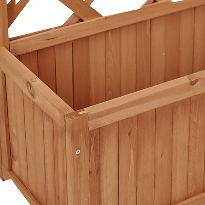 Flur Nymphea Fioriera Da Giardino Con Pannello Grigliato In Legno Small 100X62X23 CM