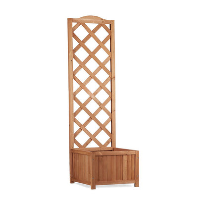 Flur Nymphea Fioriera Da Giardino Con Pannello Grigliato In Legno Small 120X45X30 CM