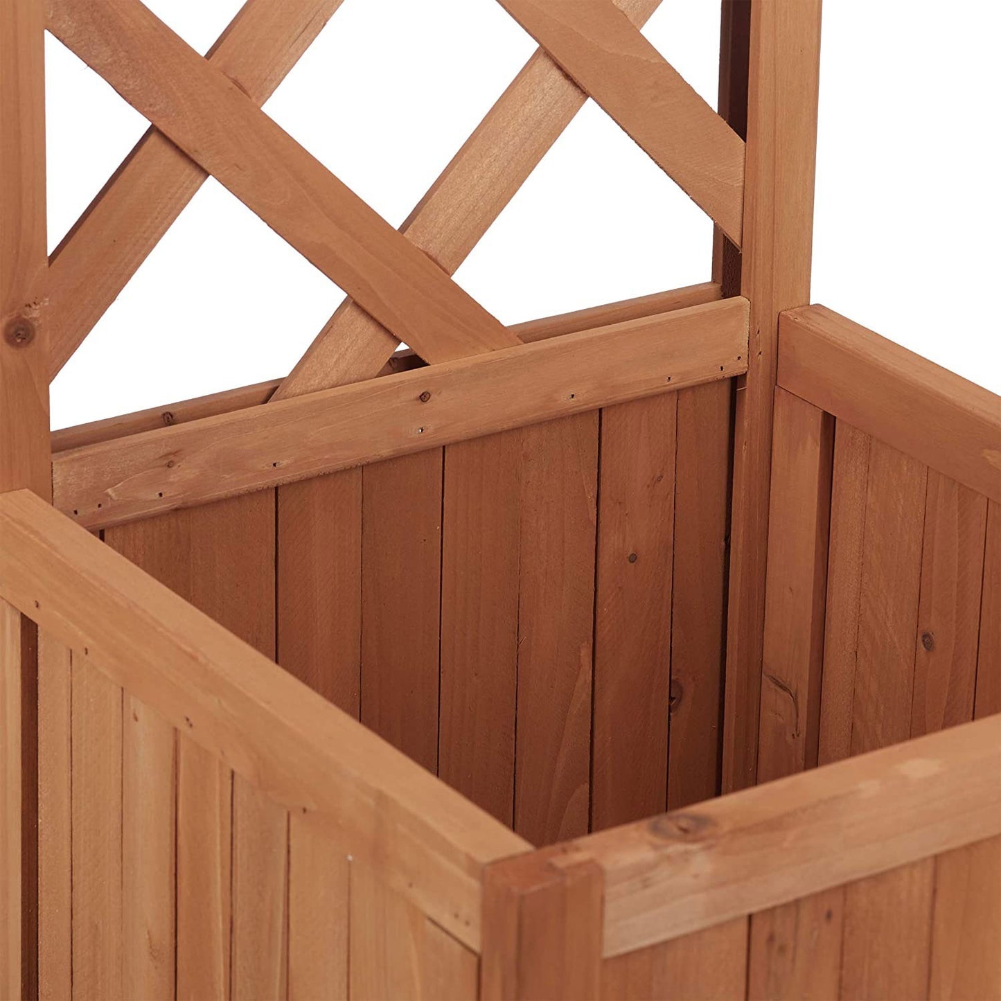 Flur Nymphea Fioriera Da Giardino Con Pannello Grigliato In Legno Small 120X45X30 CM