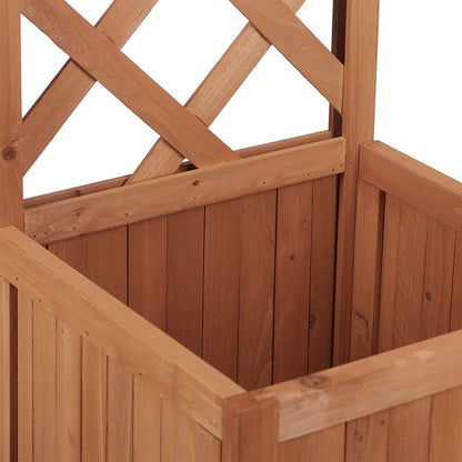 Flur Nymphea Fioriera Da Giardino Con Pannello Grigliato In Legno Small 120X45X30 CM