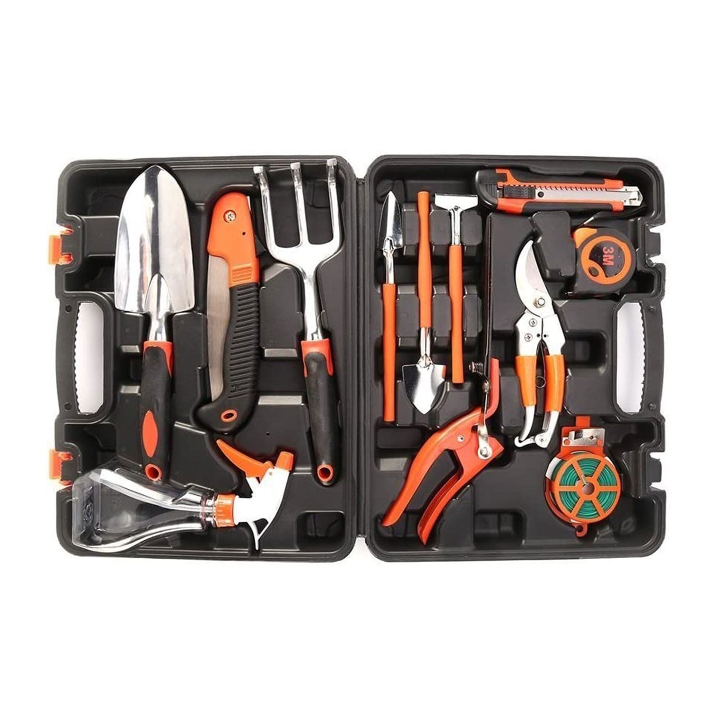 Flur Silva PRO Valigetta Set Attrezzi Da Giardino Per Piante Giardinaggio 12 Pezzi