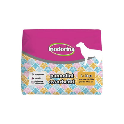Inodorina Pannolini Assorbenti 12 pz per Cani