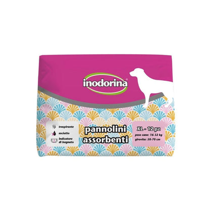 Inodorina Pannolini Assorbenti 12 pz per Cani