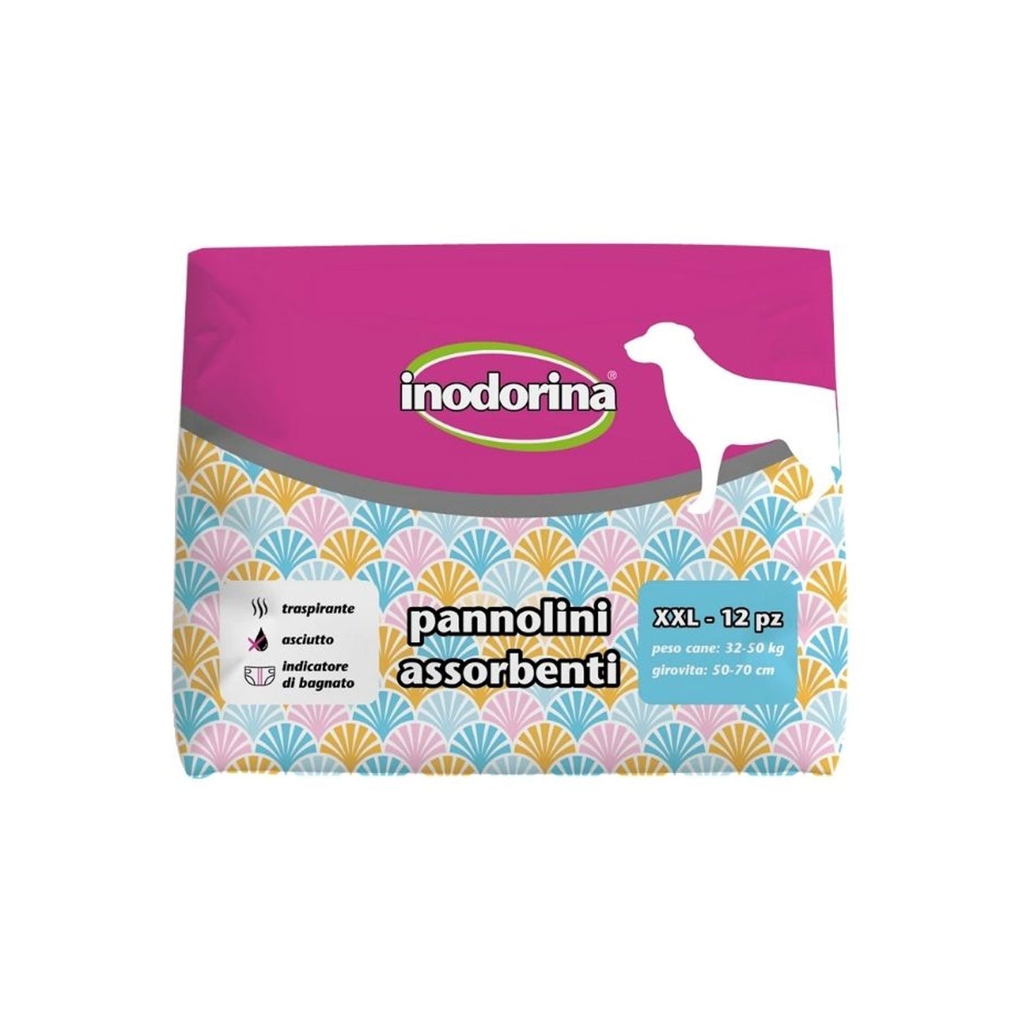 Inodorina Pannolini Assorbenti 12 pz per Cani