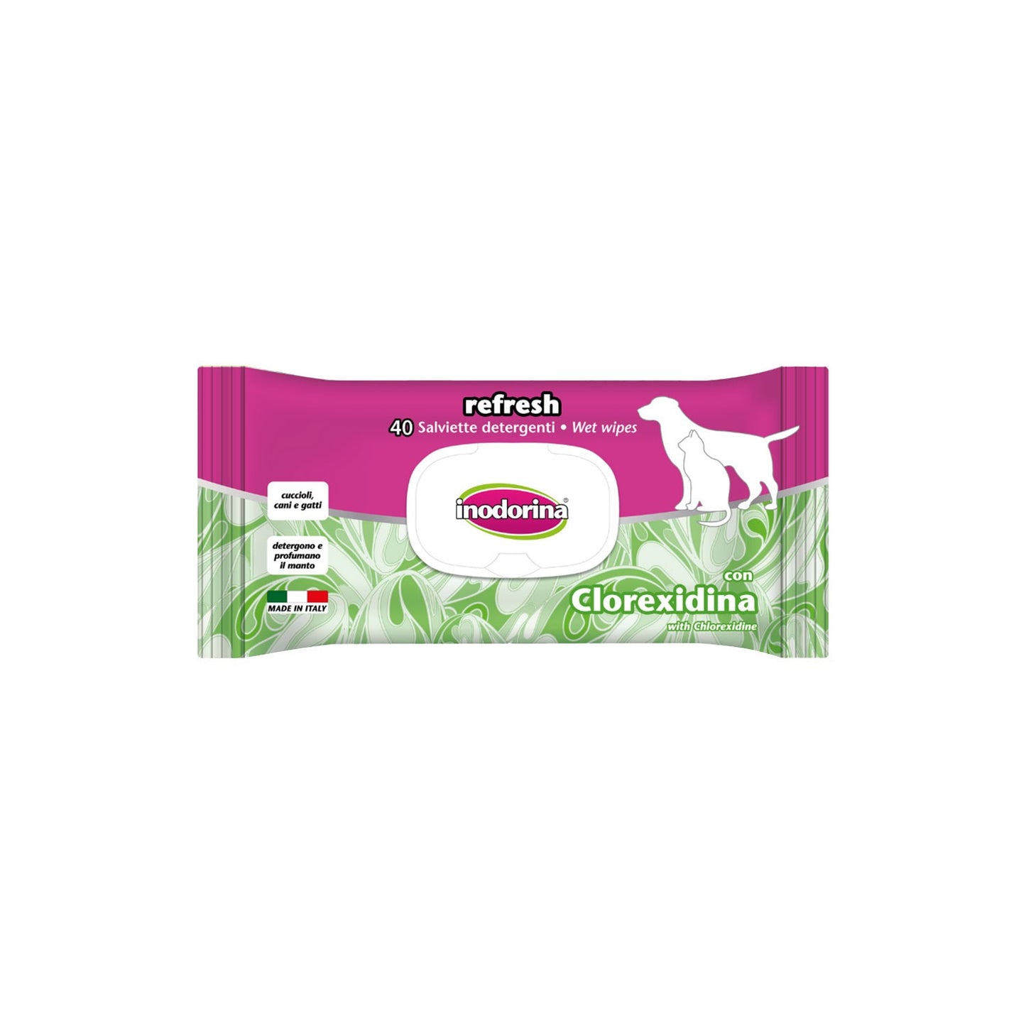 Inodorina Salviette Refresh 40 pz per Cani e Gatti