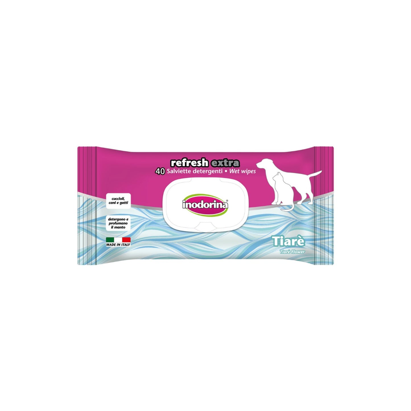 Inodorina Salviette Refresh Extra 40 pz per Cani e Gatti
