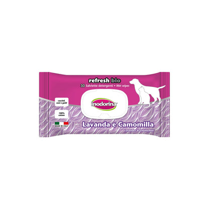 Inodorina Salviette Refresh Bio 30 pz per Cani e Gatti