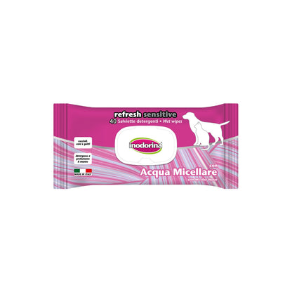 Inodorina Salviette Refresh Sensitive 40 pz per Cani e Gatti