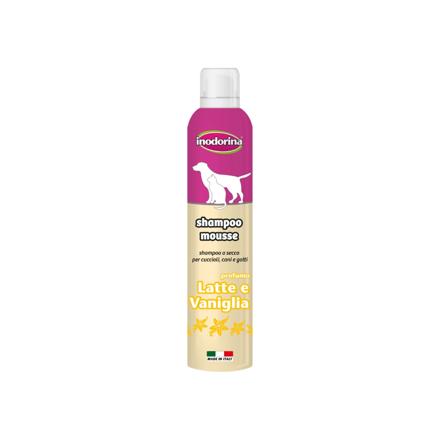 Inodorina Shampoo Mousse Latte e Vaniglia Cane Gatto 300ml