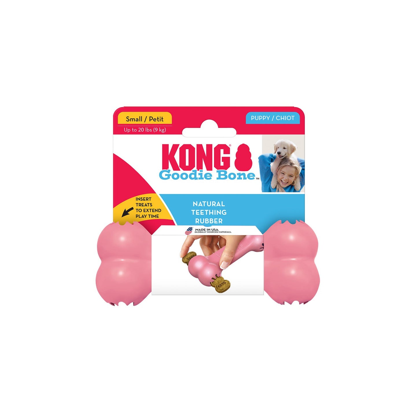Kong Puppy Goodie Bone Osso in Gomma Gioco per Cani Cuccioli