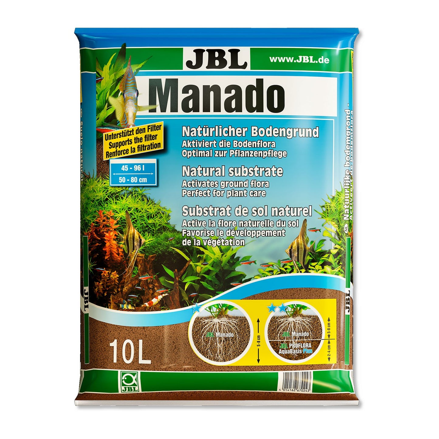 JBL Manado Substrato Naturale Per Acquari D'acqua Dolce