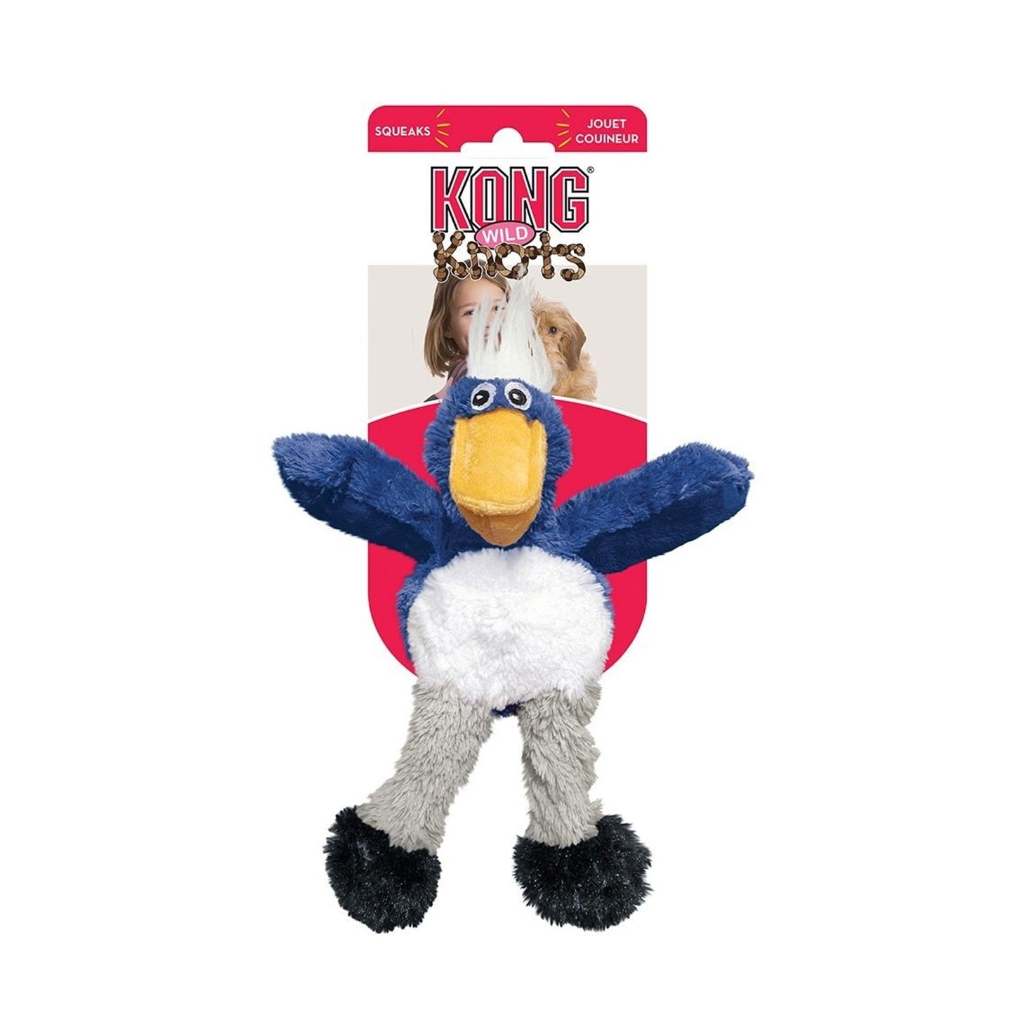 Kong Wild Knots Peluche a forma di Uccello Gioco per Cani